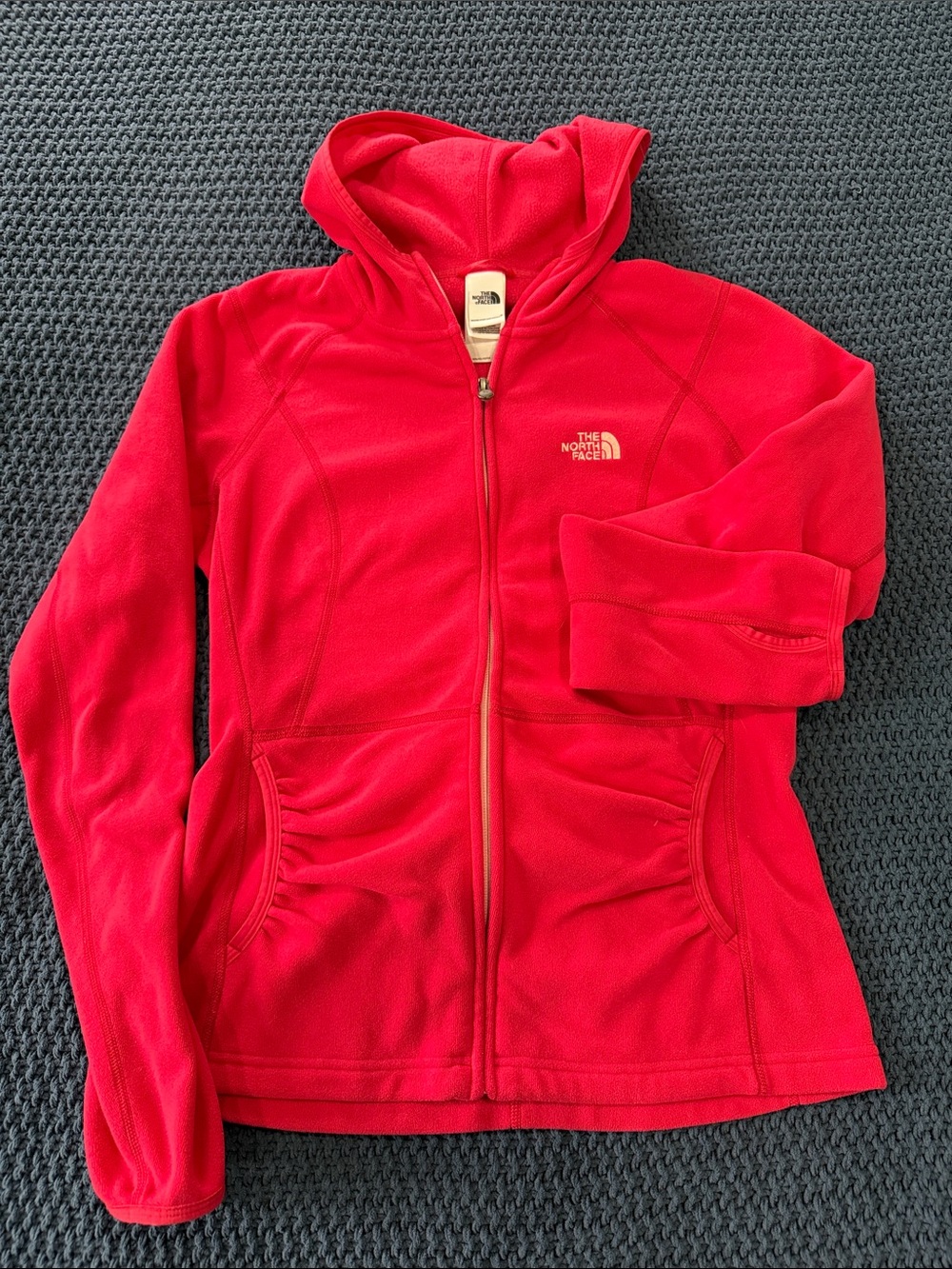 The North Face Bright Pink Fleece Full-Zip Hoodie